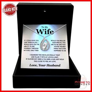 Elegant Titanium Alloy Necklace with Swarovski Crystals Romantic Gift for Wife